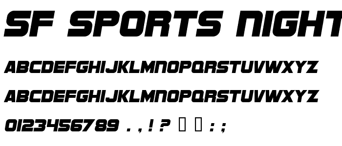 SF Sports Night NS font